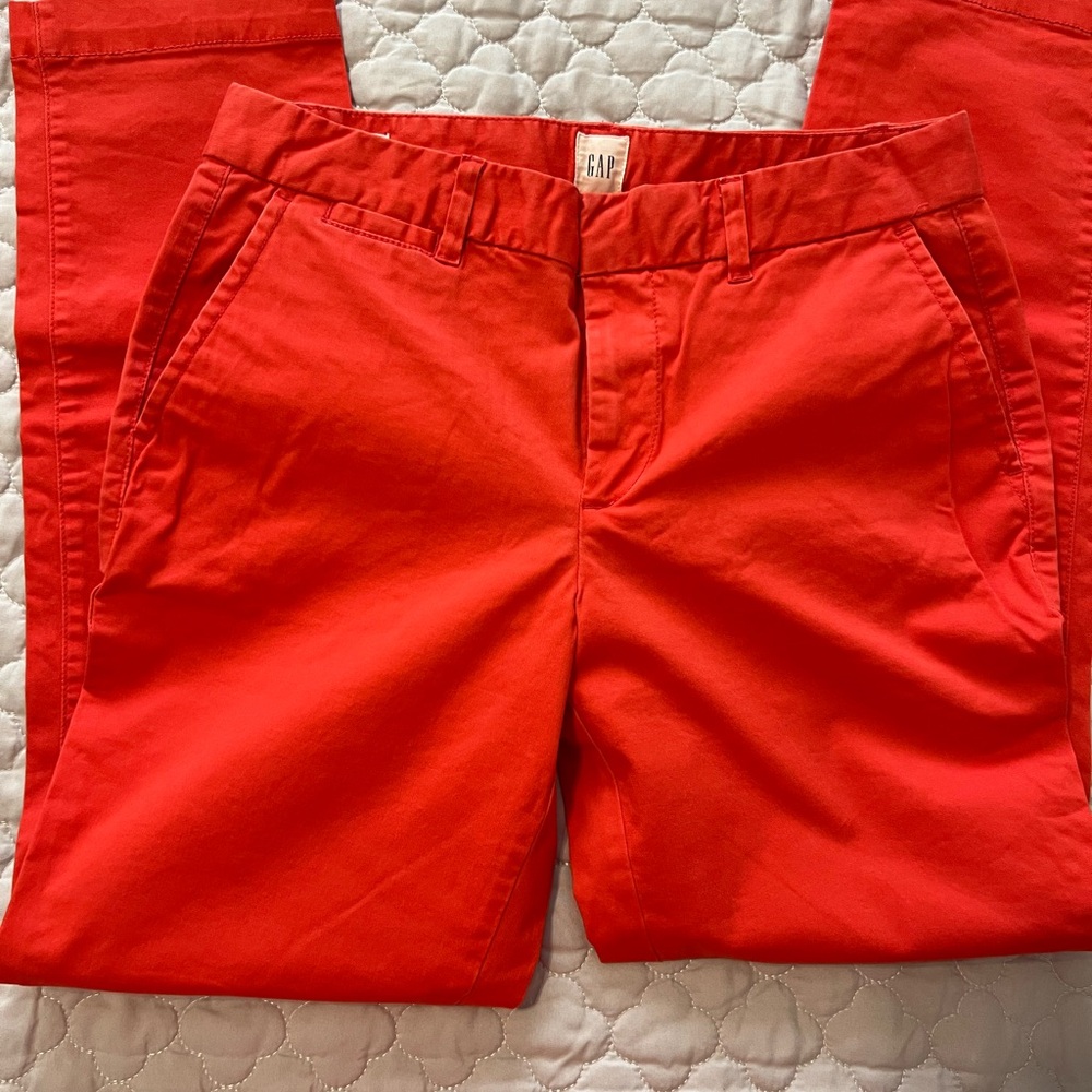 GAP Red Chino Pants Cotton Blend Classic